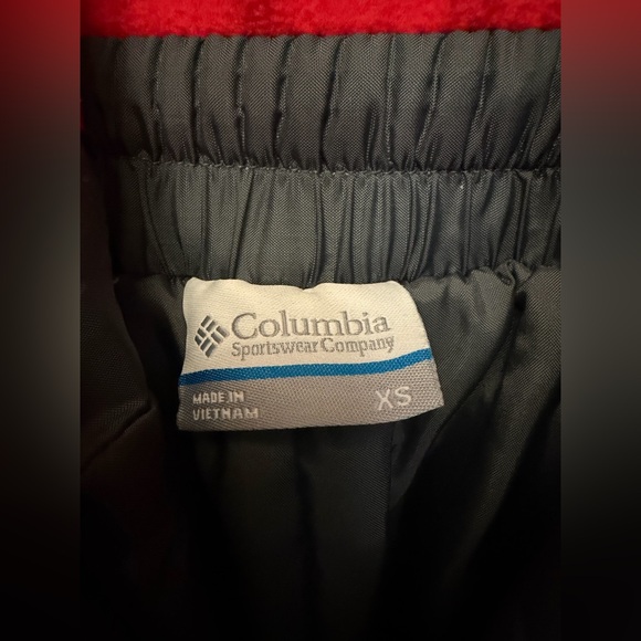 Columbia Gray/Red Out Grow Snow Ski Snowboard Pant Bibs Overalls XS Kids Unisex - Picture 5 of 10